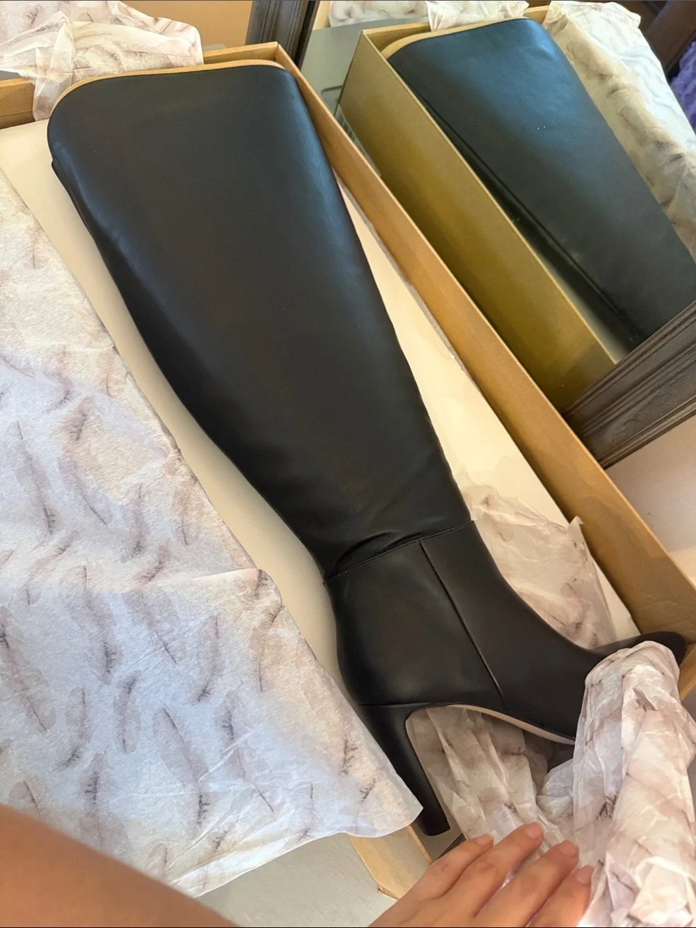 Jessica Simpson 9 Wide Calf Sussta Black Over the Knee Block Heel Boots